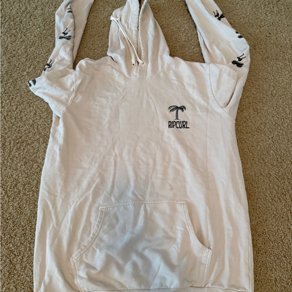 Rip Curl White Hoodie with Black Accents - Picture 1 of 6